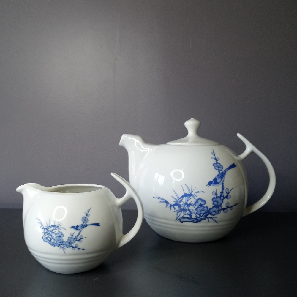 Porcelain China Tea Pot Set